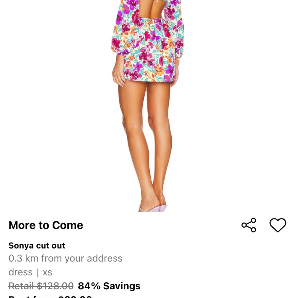 Floral Cut-Out Mini Dress - Sonya cut out - Picture 6 of 6
